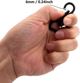 img 1 attached to 🔗 BIKICOCO 1'' Swivel Trigger Push Gate Snap Hook Lobster Claw Clasp Spring Loaded Clip, Flat-D-Ring Ended, Black - Pack of 10: Versatile and Secure Fastening Solution