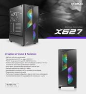 🎮 корпус raidmax x6 series с закаленным стеклом, вентиляторы с rgb-подсветкой atx для компьютерных игр (черный rgb, 3 вентилятора): усовершенствуйте свой игровой опыт с потрясающим стилем логотип