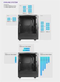 img 2 attached to 🎮 Корпус Raidmax X6 Series с закаленным стеклом, вентиляторы с RGB-подсветкой ATX для компьютерных игр (черный RGB, 3 вентилятора): Усовершенствуйте свой игровой опыт с потрясающим стилем