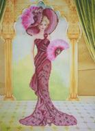 🧵 bead embroidery kit: lady in pink, cross stitch & needlepoint handcraft tapestry - beaded stitching + pattern & queen logo