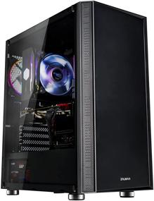 img 4 attached to Zalman R2 ATX Mid Tower Gaming PC Computer Case: Mesh Front Panel, Tempered Glass, Cooling System - Black