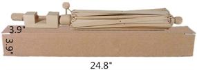img 1 attached to Деревянный зонтичныйткомобоба с заменяемым винтом - средний размер | Деревянное устройство для держания ниток.