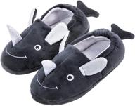 little animal slippers fleece non skid boys' shoes logo