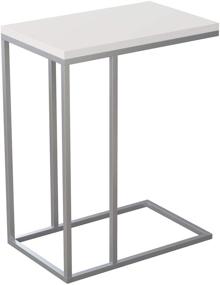 img 3 attached to 🪑 Safdie & Co. End Table, C Shape, White