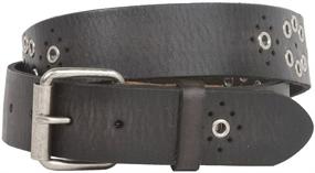 img 4 attached to Tanned Vintage Grommets Perforated Leather Men's Accessories for Belts