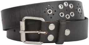 img 2 attached to Tanned Vintage Grommets Perforated Leather Men's Accessories for Belts