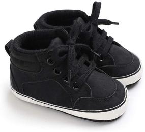 img 1 attached to 👟 BENHERO Baby Canvas Shoes: Soft Sole High-Top Ankle Sneakers for Toddler Boys & Girls - First Walker Crib Shoes for Newborns