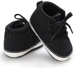 img 2 attached to 👟 BENHERO Baby Canvas Shoes: Soft Sole High-Top Ankle Sneakers for Toddler Boys & Girls - First Walker Crib Shoes for Newborns