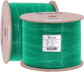 img 3 attached to 1000ft Bulk Ethernet Cable - CAT6A Plenum (CMP), 100% Solid Bare Copper, 750MHz, 23AWG, UTP, Quality Tested - High Bandwidth & Stable Performance - Multi-Color Options (Green)