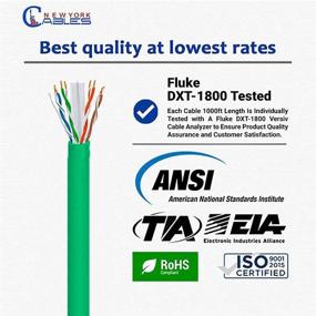 img 1 attached to 1000ft Bulk Ethernet Cable - CAT6A Plenum (CMP), 100% Solid Bare Copper, 750MHz, 23AWG, UTP, Quality Tested - High Bandwidth & Stable Performance - Multi-Color Options (Green)