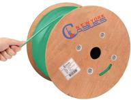 1000ft bulk ethernet cable - cat6a plenum (cmp), 100% solid bare copper, 750mhz, 23awg, utp, quality tested - high bandwidth & stable performance - multi-color options (green) logo
