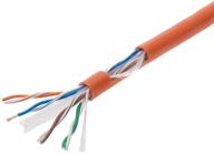 satmaximum cat6 1000ft utp orange ethernet solid cable 550mhz lan cable 23awg rj45 network wire bulk (orange) logo