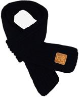 ❄️ winter knitted scarves for boys and girls - luckyz toddlers kids warm neck warmer logo