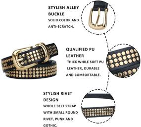 img 1 attached to Ladies Dresses Studded Leather Stylish Women's Accessories in Belts