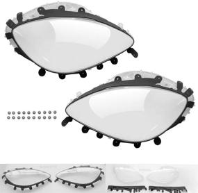 img 3 attached to 👀 YouVbeen Headlight Lens Covers for C6 Corvette 2005-2013 - Enhance Visibility and Protection with 1 Pair Headlamp Lens Cover, Black Trim Gaskets Seal Kit, and 20Pcs Fix Nut Snaps