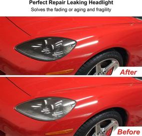 img 1 attached to 👀 YouVbeen Headlight Lens Covers for C6 Corvette 2005-2013 - Enhance Visibility and Protection with 1 Pair Headlamp Lens Cover, Black Trim Gaskets Seal Kit, and 20Pcs Fix Nut Snaps