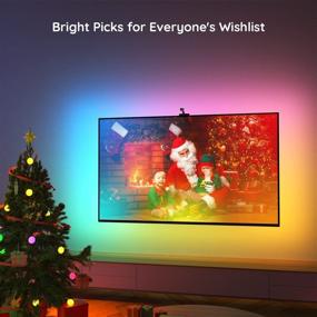 img 2 attached to 📺 Govee Immersion RGBIC LED Backlights for 75-85 inch TVs, 16.4ft WiFi TV Backlights with Camera, Alexa & Google Assistant Compatible, App Control, Scene Mode, H6199 TV LED Lights