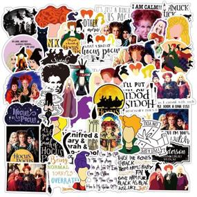 img 4 attached to 🧙 50Pcs Witch Hocus Pocus Stickers: Waterproof Vinyl Graffiti Patches for Water Bottle, Laptop, Car, and More!