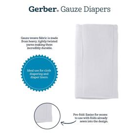 img 2 attached to GERBER 10 Piece Organic Prefold Gauze Diaper Set: Soft, Absorbent, and Eco-Friendly for Your Baby