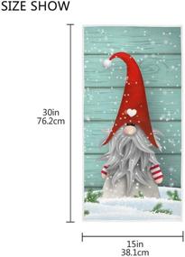img 2 attached to 🎅 Pfrewn Christmas Gnome Tomte Hand Towels: Ultra Soft Winter Elf Snow Wooden Wall Bathroom Towel - Ideal Bath Towel for Winter Xmas Bathroom Decor & Gifts, 16x30 inches