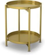 metal table 2 tier coffee living logo