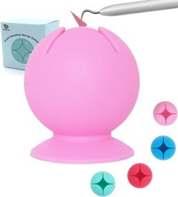 img 4 attached to Vinyl Weeding Scrap Collector with Silicone Suction Cups | Compatible with Cricut Weeding Tools | Heat Transfer Vinyl Craft Project (Pink)