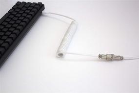 img 1 attached to Белый кабель клавиатуры USB-C Тез серии Z с авиаторским разъемом и оригинальным спиральным дизайном