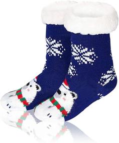 img 4 attached to 🧦 Funnycokid Non Slip Slipper Stockings: Playful Christmas Boys' Shoes and Slippers