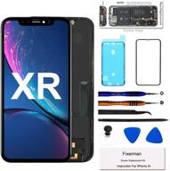 📱 замена экрана fixerman для iphone xr - lcd дисплей с сенсорной панелью-дигитайзером | совместимо с моделями a1984, a2105, a2106, a2108 | включает инструменты для ремонта. логотип