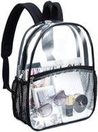 🎒 transparent clear bag backpack: sleek and stylish see-through casual daypacks logo