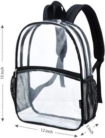 img 1 attached to 🎒 Transparent Clear Bag Backpack: Sleek and Stylish See-Through Casual Daypacks