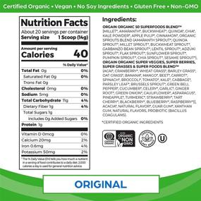 img 3 attached to Orgain Organic Green Superfoods Powder - Original Blend with Antioxidants, Probiotics, and Dietary Restrictions Friendly - 0.62 Pound (Packaging May Vary)