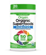 orgain organic green superfoods powder - original blend with antioxidants, probiotics, and dietary restrictions friendly - 0.62 pound (packaging may vary) logo