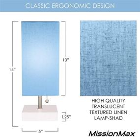 img 3 attached to 💡 Modern Blue Small Table Lamp with USB Quick Charging Port - Ideal for LED Bedside, Desk, Bedroom, and Nightstand Lighting or Other LED Table Lights by MissionMax