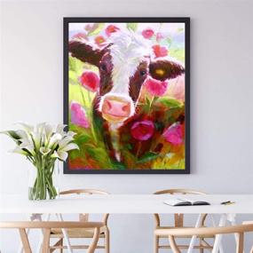 img 3 attached to Colorful Cow 5D Diamond Painting Kit: Full Drill Round Art for Adults & Kids – Home Wall Decor 12"x16" (cow1)