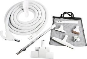 img 4 attached to 🪠 Cen-Tec Systems Central Vacuum Kit, 35 Ft. Low Voltage Hose, Light Gray