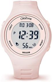 img 4 attached to 🌊 Waterproof Digital Watch for Teenage Girls and Women, with Back Light and Sports Features (Suitable for Ages 11-15)