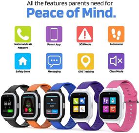 img 1 attached to 📱 Cosmo JrTrack 2 Детские Smartwatch: Розовый, 4G Голосовые звонки, Сообщения, улучшенный GPS, Блокировка незнакомых номеров - SIM-карта включена