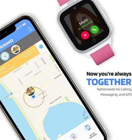 img 3 attached to 📱 Cosmo JrTrack 2 Детские Smartwatch: Розовый, 4G Голосовые звонки, Сообщения, улучшенный GPS, Блокировка незнакомых номеров - SIM-карта включена
