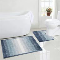 🛀 sunhop bathroom rugs bath mat set - 2-piece microfiber bath mat, non-slip soft shaggy shower carpet rug for water absorption, machine washable quick dry ultra shaggy bath rugs for tub, bedroom, and shower logo