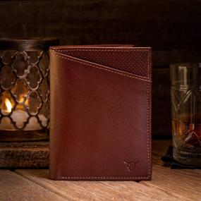 img 1 attached to Cognac Vertical Grain Leather Wallets: Stylish Men's Accessories for Optimal Organization