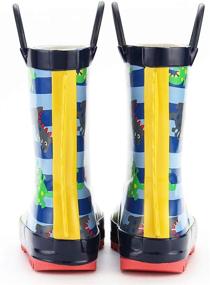 img 2 attached to K KomForme Waterproof Printed Rubber Rain Boots for Toddlers and Kids - Easy-On Handles Included