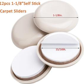 img 2 attached to 🛋️ Liyic 24 Combo Pack: Self-Stick Furniture Sliders for Carpet, Adhesive Mover Glides & Moving Pads - Floor Sliders, Gliders for Smooth Furniture Mobility