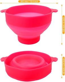 img 3 attached to 🍿 KUFUNG Kitchen Silicone Microwave Popcorn Popper Collapsible Bowl, BPA Free, Quick & Easy, Siz: Small, Color: Rose Red