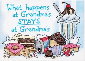 img 1 attached to 🧵 Crafting Memories at Grandma's: DIMENSIONS Stamped Cross Stitch Kit, 7x5 - Preserve Cherished Moments