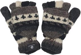 img 1 attached to 🌈 Rainbow Men's Convertible Fingerless Mittens by KayJayStyles - Stylish Gloves & Mittens for all occasions