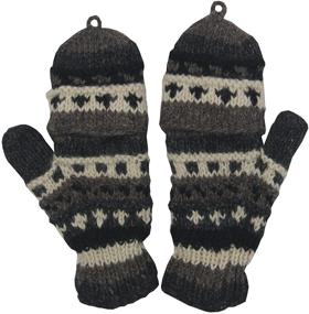 img 2 attached to 🌈 Rainbow Men's Convertible Fingerless Mittens by KayJayStyles - Stylish Gloves & Mittens for all occasions