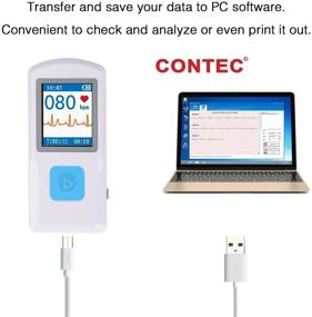 img 3 attached to 🔍 CONTEC PM10 Portable ECG/EKG Monitor with PC Software, LCD Monitor, Bluetooth, and Heart Rate Beat