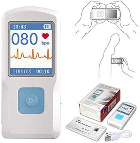 img 4 attached to 🔍 CONTEC PM10 Portable ECG/EKG Monitor with PC Software, LCD Monitor, Bluetooth, and Heart Rate Beat
