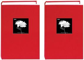 img 3 attached to 🍎 Pioneer 300 Pocket Fabric Frame Cover Photo Album Apple Red - Two Pack: Organize Your Memories with Style!